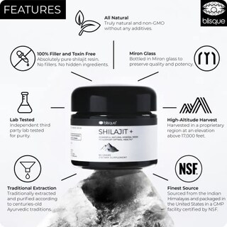 Foto 6 | Foto 6 | Suplemento Blisque, Resina Pura De Shilajit Del Himalaya, 30 Ml - Venta Internacional.