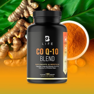 Foto 8 | Foto 8 | CoQ10 de 180 Cápsulas Ingredientes Naturales Coenzima Q10 Cúrcuma y Vitamina C Co Q-10 Blend B Life
