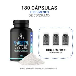 Foto 5 | Foto 5 | Suplemento Alimenticio B Life N-Acetyl Cysteine 180 Cápsulas