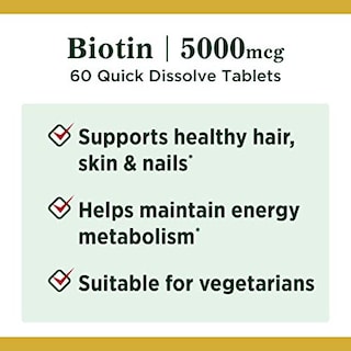 Foto 3 | Foto 3 | Suplemento Vitamínico Nature's Bounty Biotin 5000 Mcg 60 Tabletas - Venta Internacional.