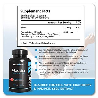 Foto 4 | Foto 4 | Suplemento Maxx Labs Para El Control De La Vejiga Y Las Infecciones Urinarias, 60 Unidades - Venta Internacional.