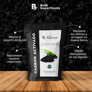 Foto 3 | Foto 3 | Carbón Activado En Polvo | Bulk Superfoods | 100% Natural