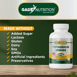 Foto 4 | Foto 4 | Suplemento Dietético Gade Nutrition, Yoduro De Potasio, 65 Mg - Venta Internacional.