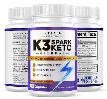 Foto 3 | Foto 3 | Paquete De 3 Píldoras Minerales K3 Spark, Suministro Para 90 Días De Zelso Nutri - Venta Internacional.