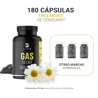 Foto 5 | Foto 5 | Gas Relief de 180 Cápsulas Ingredientes Naturales Gas Relief B Life
