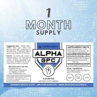 Foto 2 | Foto 2 | Suplemento Líquido Firewaterstar Alpha Gpc, 300 Mg, 60 Ml, 30 Días - Venta Internacional.
