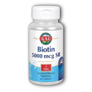 Foto 1 | Foto 1 | Suplemento De Biotina De Liberación Prolongada, 5000 Mcg, 60 Tabletas - Kal - Venta Internacional.