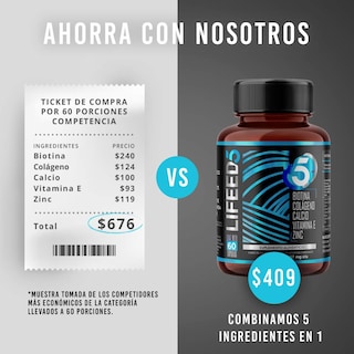 Foto 4 | Foto 4 | Suplemento Alimenticio para Hombre Lifeed5 Ayuda al Cabello Barba y Piel 60 Cápsulas