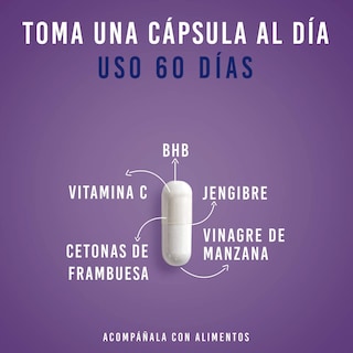 Foto 3 | Foto 3 | Keto 60 Cápsulas Con Bhb Lifeed5 Cetonas de Frambuesa Suplemento Alimenticio Multi
