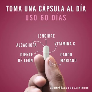 Foto 4 | Foto 4 | Cardo Mariano 60 Cápsulas Lifeed5 con Diente de León Cúrcuma Vitamina C más Otros Ingredientes