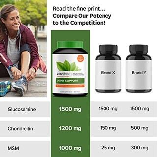 Foto 6 | Foto 6 | Suplemento Zenwise: Glucosamina, Condroitina, Msm, Curcumina 180c - Venta Internacional.