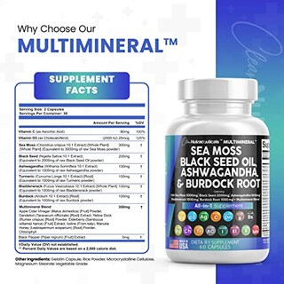Foto 3 | Foto 3 | Suplemento Clean Nutraceuticals Multimineral 3000 Mg De Musgo Marino - Venta Internacional.