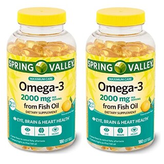 Foto 1 | Foto 1 | Suplemento De Aceite De Pescado Omega-3 De Spring Valley 2000 Mg 180 Cápsulas Blandas - Venta Internacional.