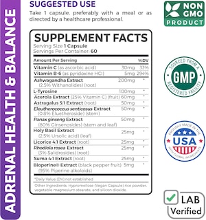 Foto 4 | Foto 4 | Supplement Healths Harmony Adrenal Support 60 Cápsulas - Venta Internacional.