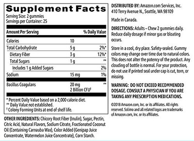 Foto 4 | Foto 4 | Suplemento Prebiótico Y Probiótico Solimo De 2 Mil Millones De Cfu (50 Chicles) - Venta Internacional.