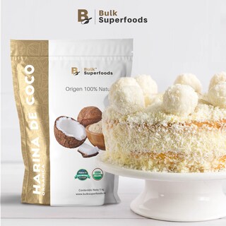 Foto 3 | Foto 3 | Harina De Coco Keto Orgánica | 1kg |100% Natural Bulk Superfoods Orgánico | Coconut Flour