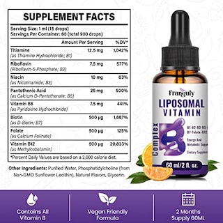 Foto 2 | Foto 2 | Suplemento Complejo Liposomal de Vitamina B Franguly 60 ml - Venta Internacional