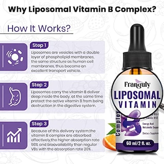 Foto 3 | Foto 3 | Suplemento Complejo Liposomal de Vitamina B Franguly 60 ml - Venta Internacional