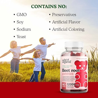 Foto 5 | Foto 5 | Suplemento De Gomitas De Raíz De Remolacha Silvestre Y Orgánica, 1200 Mg, 60 Unidades - Venta Internacional.