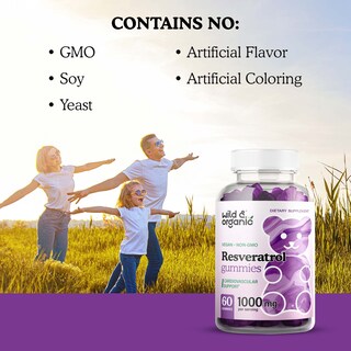 Foto 5 | Foto 5 | Suplemento De Gomitas De Resveratrol Silvestre Y Orgánico De 1000 Mg - Venta Internacional.