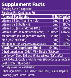 Foto 4 | Foto 4 | Píldoras De Vitaminas Purple Tree Celebration Con Dhm Milk Thistle 60 - Venta Internacional.