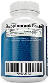 Foto 3 | Foto 3 | Suplemento De Citrato De Calcio Purely Holistic 1000 Mg 365 Cápsulas - Venta Internacional.