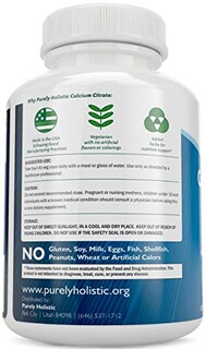 Foto 4 | Foto 4 | Suplemento De Citrato De Calcio Purely Holistic 1000 Mg 365 Cápsulas - Venta Internacional.