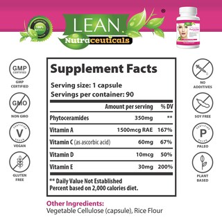 Foto 5 | Foto 5 | Suplemento Lean Nutraceuticals Phyglow Phytoceram de 90 Cápsulas-Venta Internacional