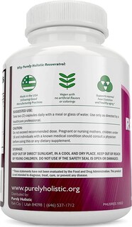 Foto 2 | Foto 2 | Suplemento De Resveratrol Puramente Holístico De 1450 Mg Con 180 Cápsulas - Venta Internacional.