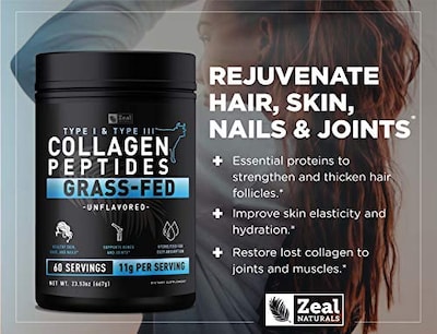 Foto 6 | Foto 6 | Péptidos De Colágeno En Polvo Zeal Naturals 11 G 60 Porciones - Venta Internacional.