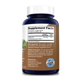 Foto 2 | Foto 2 | Vitamina K2 Mk7 120 Mcg 200 Cápsulas Vegetales Nusapure - Venta Internacional