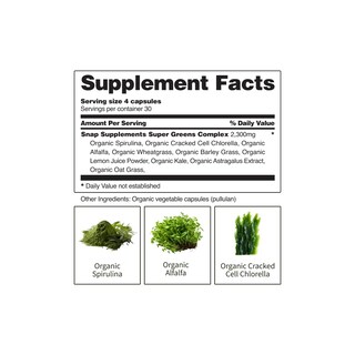 Foto 6 | Foto 6 | Suplemento Snap Supplements Cápsulas De Espirulina Y Clorella - Venta Internacional