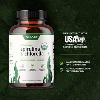 Foto 7 | Foto 7 | Suplemento Snap Supplements Cápsulas De Espirulina Y Clorella - Venta Internacional