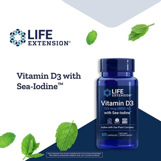 Foto 3 | Foto 3 | Suplemento Life Extension De Vitamina D3 125 Mcg (5000 Ui) + Sea-i - Venta Internacional.