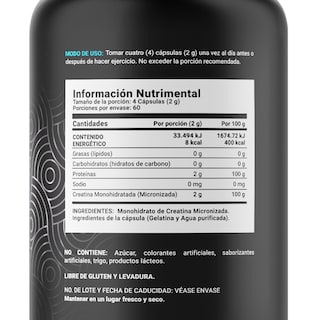 Foto 2 | Foto 2 | Suplemento Alimenticio B Life Creatine Monohydrate 240 Cápsulas