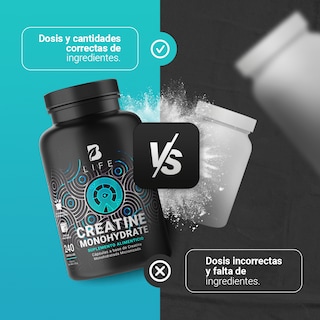 Foto 5 | Foto 5 | Suplemento Alimenticio B Life Creatine Monohydrate 240 Cápsulas