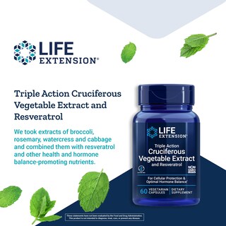 Foto 4 | Foto 4 | Suplemento Life Extension Extracto Vegetal Crucífero de Triple Acción y Resveratrol 60 Cápsulas - Venta Internacional