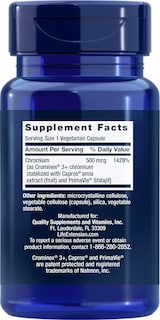 Foto 2 | Foto 2 | Cromo Crominex 3+ 500 Optimizado Para Supplement Life Extension - Venta Internacional.