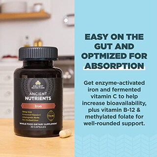 Foto 4 | Foto 4 | Suplemento De Hierro Ancient Nutrition 18 Mg 30 Cápsulas - Venta Internacional.