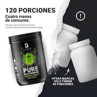 Foto 4 | Foto 4 | Glutamina Micronizada 120 Servicios Pure Glutamine B Life