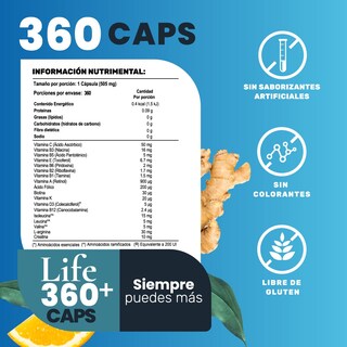 Foto 3 | Foto 4 | Suplemento Multivitamínico Life 360+ Mens Multi 360 Cápsulas