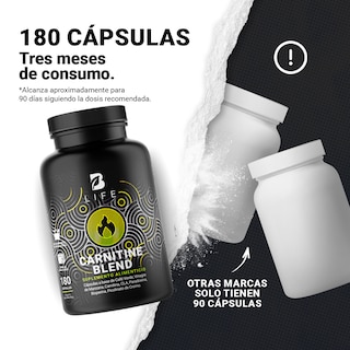 Foto 4 | Foto 4 | Suplemento B Life Carnitina con Café Verde Vinagre de Manzana CLA y Picolinato de Cromo 180 cápsulas Carnitine Blend