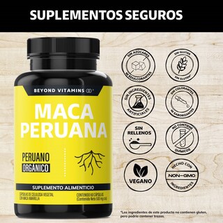 Foto 2 | Foto 2 | Suplemento Alimenticio Maca Peruana Amarilla Beyond Vitamins 60 Cápsulas