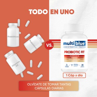 Foto 5 | Foto 5 | Suplemento Multiblue Probiotic Fit 30 Cápsulas