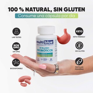 Foto 4 | Foto 4 | Suplemento Multiblue 30 Billones Probióticos Fit 30 Cápsulas