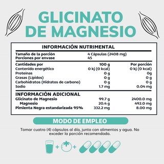 Foto 3 | Foto 3 | Suplemento Alimenticio Glicinato de Magnesio + Pimienta Negra Beyond Vitamins 180 Cápsulas
