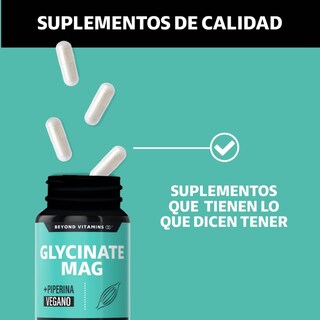 Foto 5 | Foto 5 | Suplemento Alimenticio Glicinato de Magnesio + Pimienta Negra Beyond Vitamins 180 Cápsulas