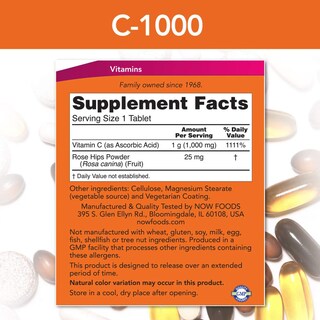 Foto 2 | Foto 2 | Suplemento Now Con Vitamina C-1,000 Con Escaramujo 250 Comprimidos - Venta Internacional