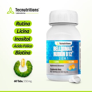Foto 2 | Foto 2 | Suplemento Tecnutritions Bellodmax Nubión B12 2 en 1