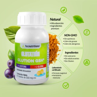 Foto 7 | Foto 7 | Suplemento Tecnutritions Glutatión Glution Gsh